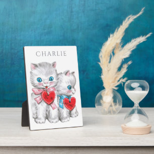 Vintage Valentine custom name plaque