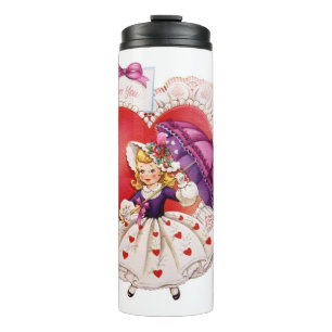 Vintage Valentine custom name tumbler