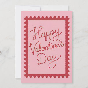 Vintage Valentine greeting card hand drawing