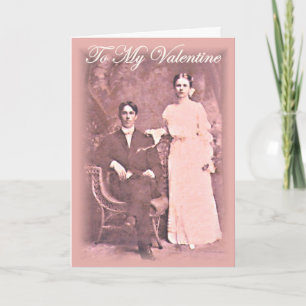 Vintage Valentine Greeting Holiday Card