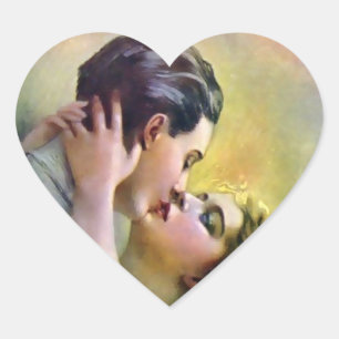 Vintage Valentine Heart Sticker