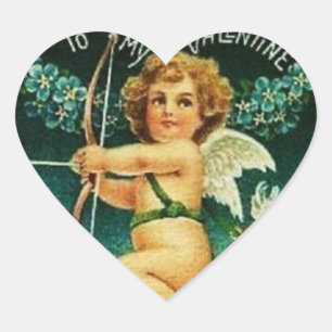 Vintage Valentine Heart Sticker