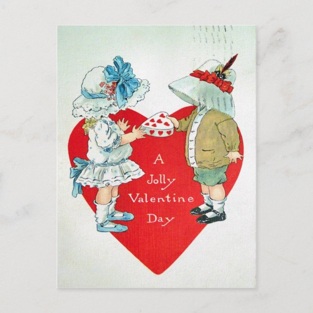Vintage Valentine Holiday Postcard (Front)