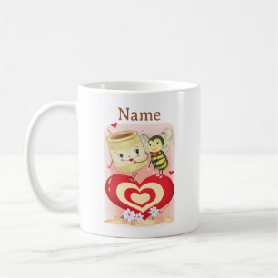 Vintage Valentine Honey Bee Mug