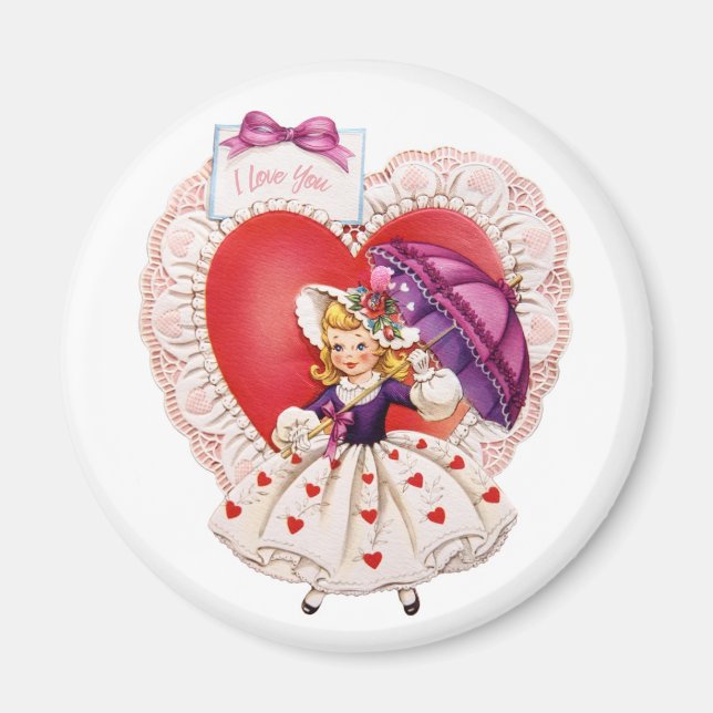 Vintage Valentine magnet (Front)
