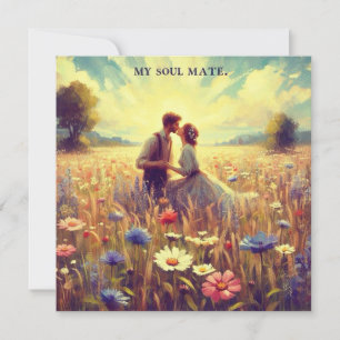 Vintage Valentine ~ MY SOUL MATE ~ Couples ~ Holiday Card