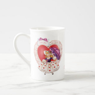 Vintage Valentine optional custom name mug