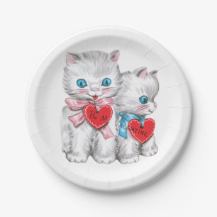Vintage Valentine paper plates