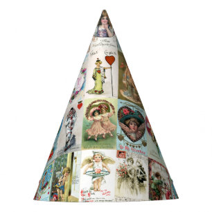 Vintage Valentine Party Hat