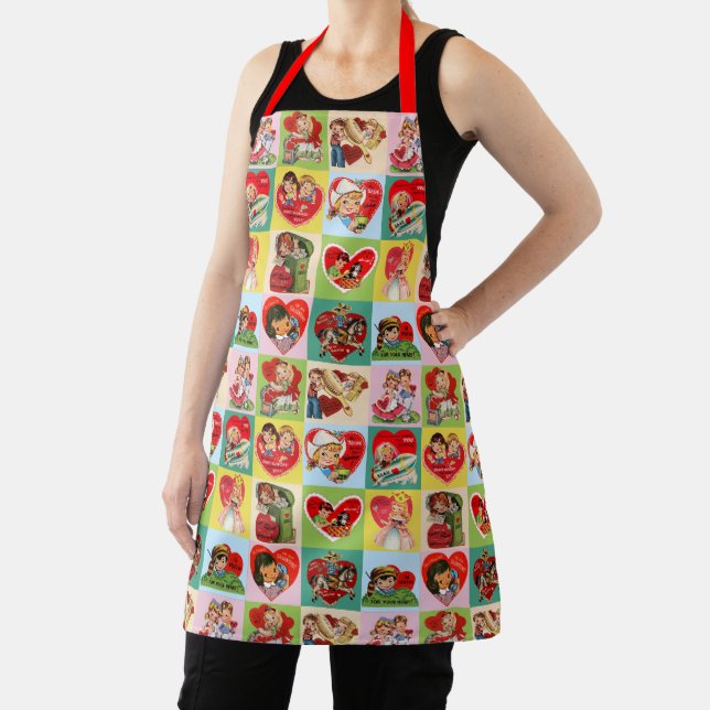 Vintage Valentine Patchwork Apron (Insitu)