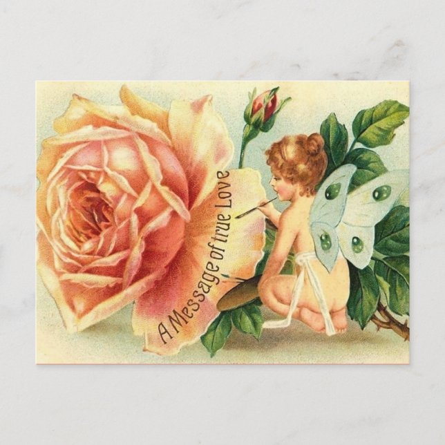 Vintage Valentine Postcard (Front)