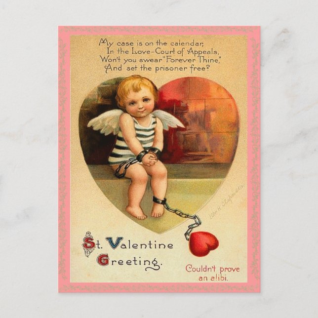 Vintage Valentine Postcard (Front)