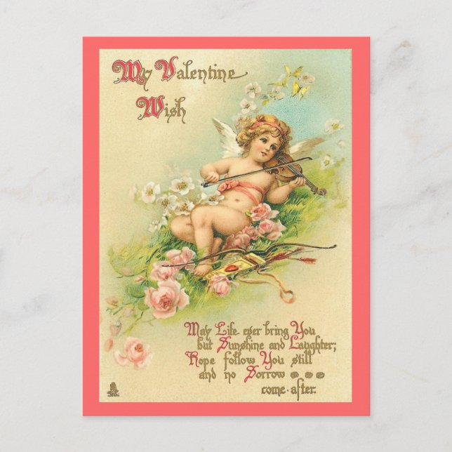 Vintage Valentine Postcard (Front)