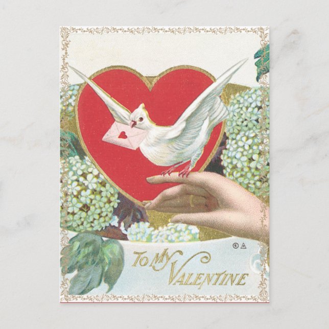 Vintage Valentine Postcard (Front)