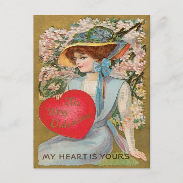 Vintage Valentine  Postcard (Front)