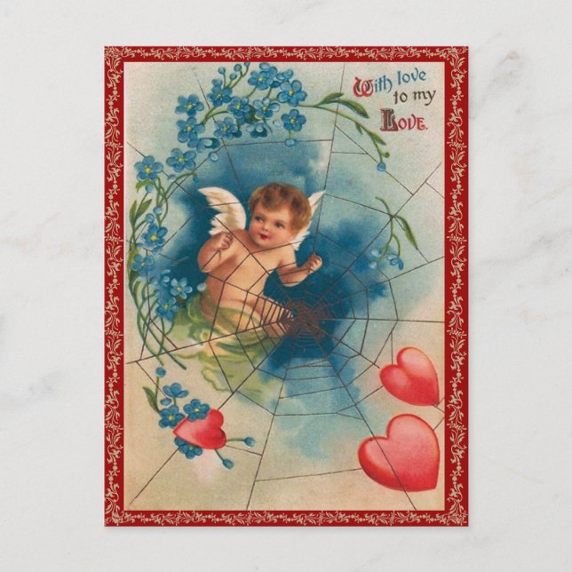 Vintage Valentine Postcard (Front)