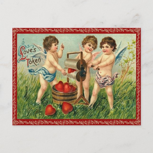 Vintage Valentine Postcard (Front)