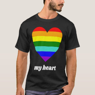 Vintage Valentine Rainbow My Heart T-Shirt