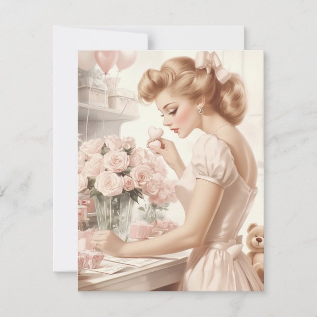 Vintage Valentine’s Day Card - Timeless Love  (Front)