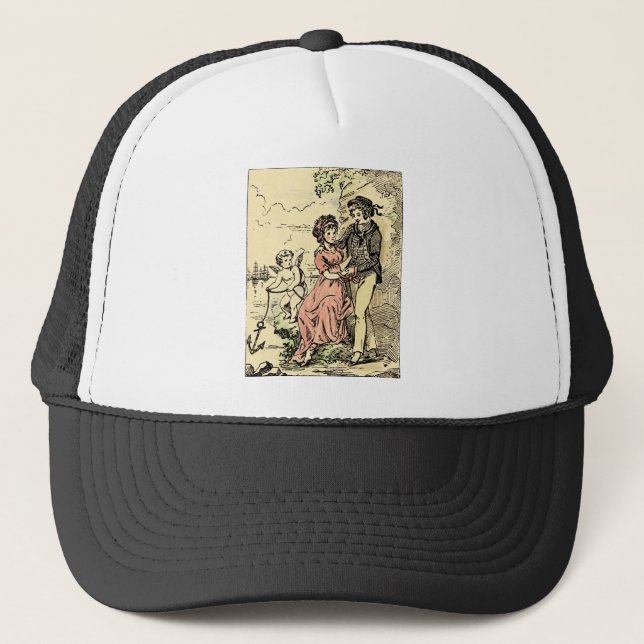 Vintage Valentine Trucker Hat (Front)