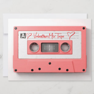 Vintage Valentines Audio Cassette Mix Tape Holiday Card