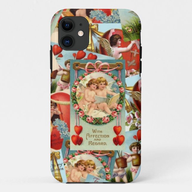 Vintage Valentines collage Case-Mate iPhone Case (Back)