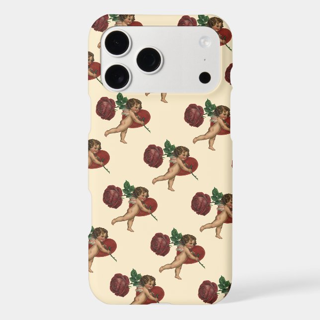 Vintage Valentine's Day Cherub and Victorian Rose (Back)