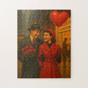 Vintage Valentine's Day couple Jigsaw Puzzle