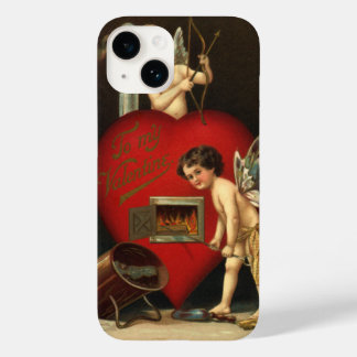 Vintage Valentines Day Cupid, Angels Burning Love Case-Mate iPhone 14 Case