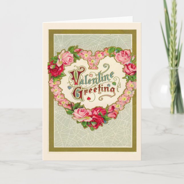 Vintage Valentines Day Holiday Card (Front)