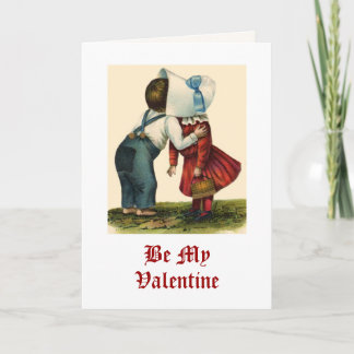 Vintage Valentine's Day Kissing Card