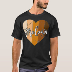 Vintage Valentine's Day Melanin Heart Black Histor T-Shirt