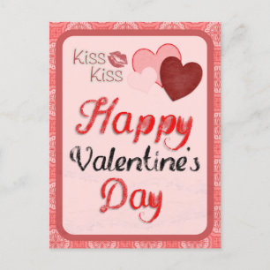 Vintage valentines day postcard