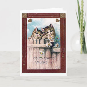Vintage Valentine's Day Postcard, old-fashioned Holiday Card