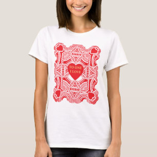 Vintage Valentine's Day, Victorian Hearts Die Cut T-Shirt