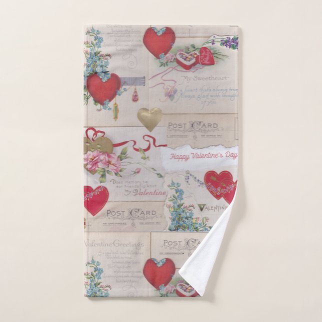 Vintage Valentines Hand Towel (Hand Towel)