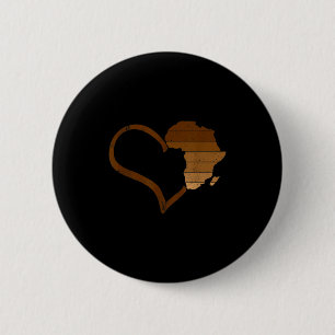 Vintage Valentines Heart Melanin African Black Pri 6 Cm Round Badge