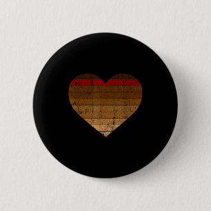 Vintage Valentines Heart Melanin African Black Pri 6 Cm Round Badge