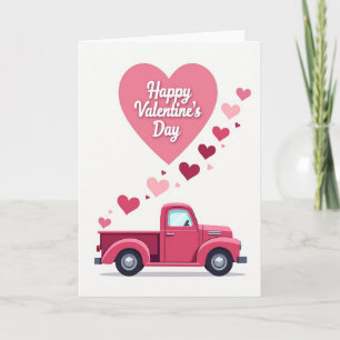 Vintage Valentines Truck Love Card