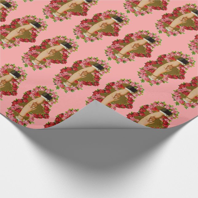 Vintage Valentines Wrapping Paper (Corner)