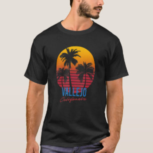 Vintage Vallejo California Palm Trees Sunset CA Re T-Shirt