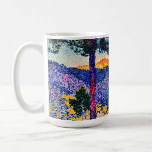 Vintage Valley with Fir painting Coffee Mug