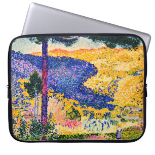 Vintage Valley with Fir painting Laptop Sleeve