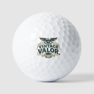 Vintage Valour Retro Patriotic T-Shirt Golf Balls