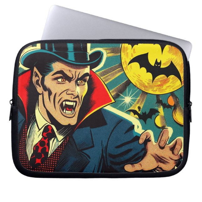 Vintage Vampire Comics Laptop Sleeve (Front)