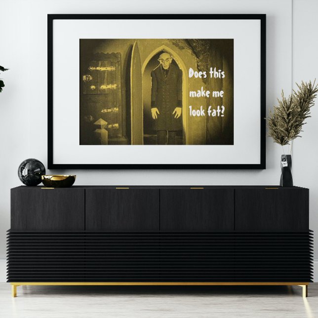 Vintage Vampire Horror Nosferatu Mustard Yellow Poster (Creator Uploaded)