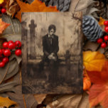 Vintage Vampire Photo Decoupage  Postcard<br><div class="desc">This design may be personalised by choosing the Edit Design option. You may also transfer onto other items. Contact me at colorflowcreations@gmail.com or use the chat option at the top of the page if you wish to have this design on another product or need assistance with this design. See more...</div>