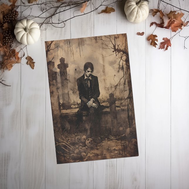 Vintage Vampire Photo Decoupage  Tissue Paper (Creator Uploaded)