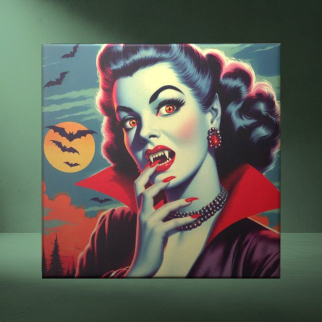 Vintage Vampire Woman Ceramic Tile (Creator Uploaded)