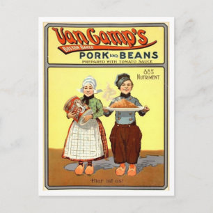 Vintage Van Camp's Pork and Beans Advertisement Postcard